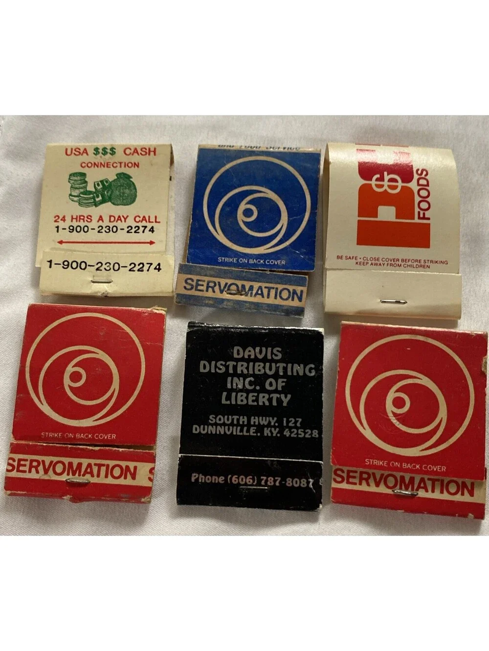 Lot Of 6 Random Vintage Matchbooks